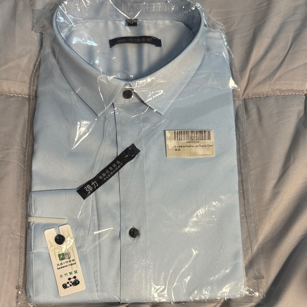 Elegant Sky Blue Dress Shirt
